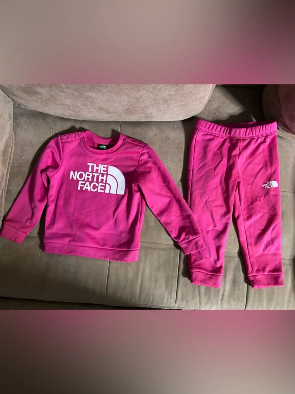 The North Face Kids Hot Pink Sweatsuit Set
